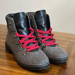 Womens Size 8M GH Bass Aubrey Gray Red Lace Up Boots